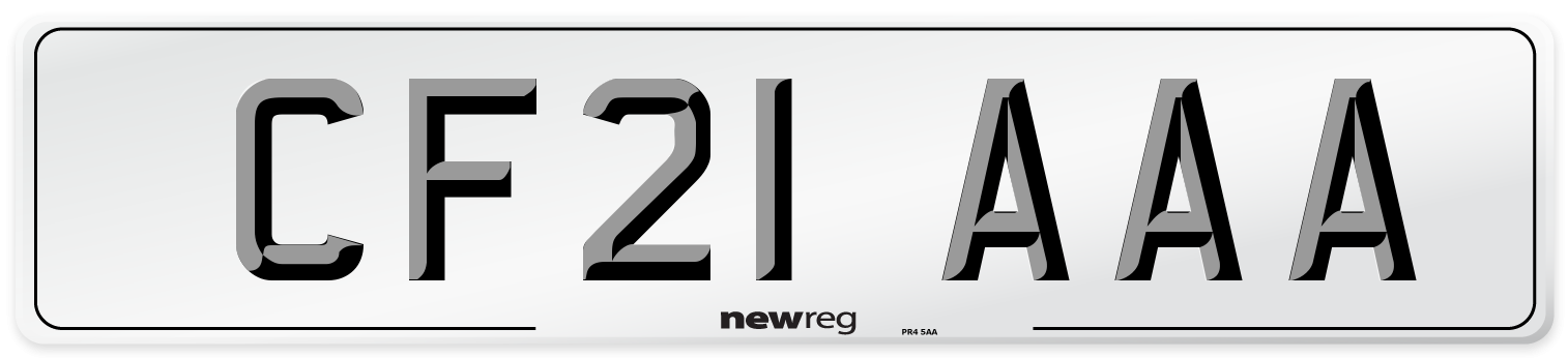 CF21 AAA Number Plate from New Reg